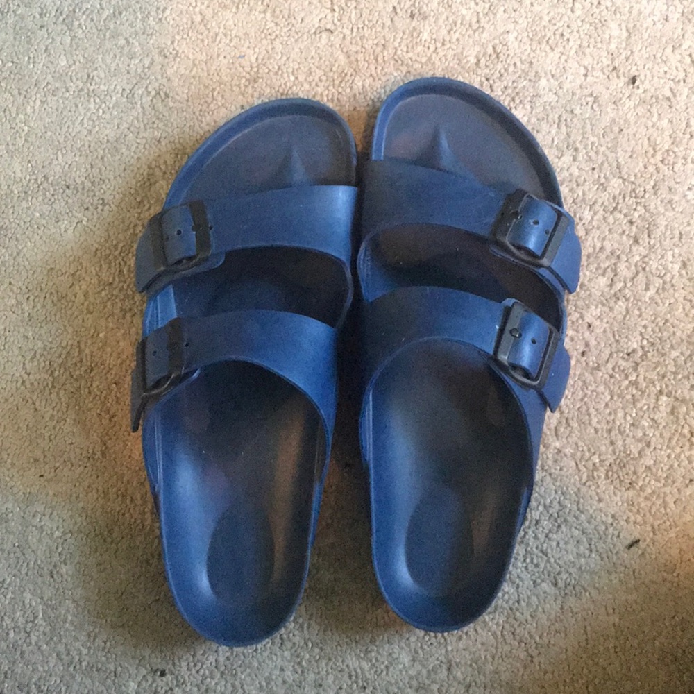 Blue Birkenstock’s size 9